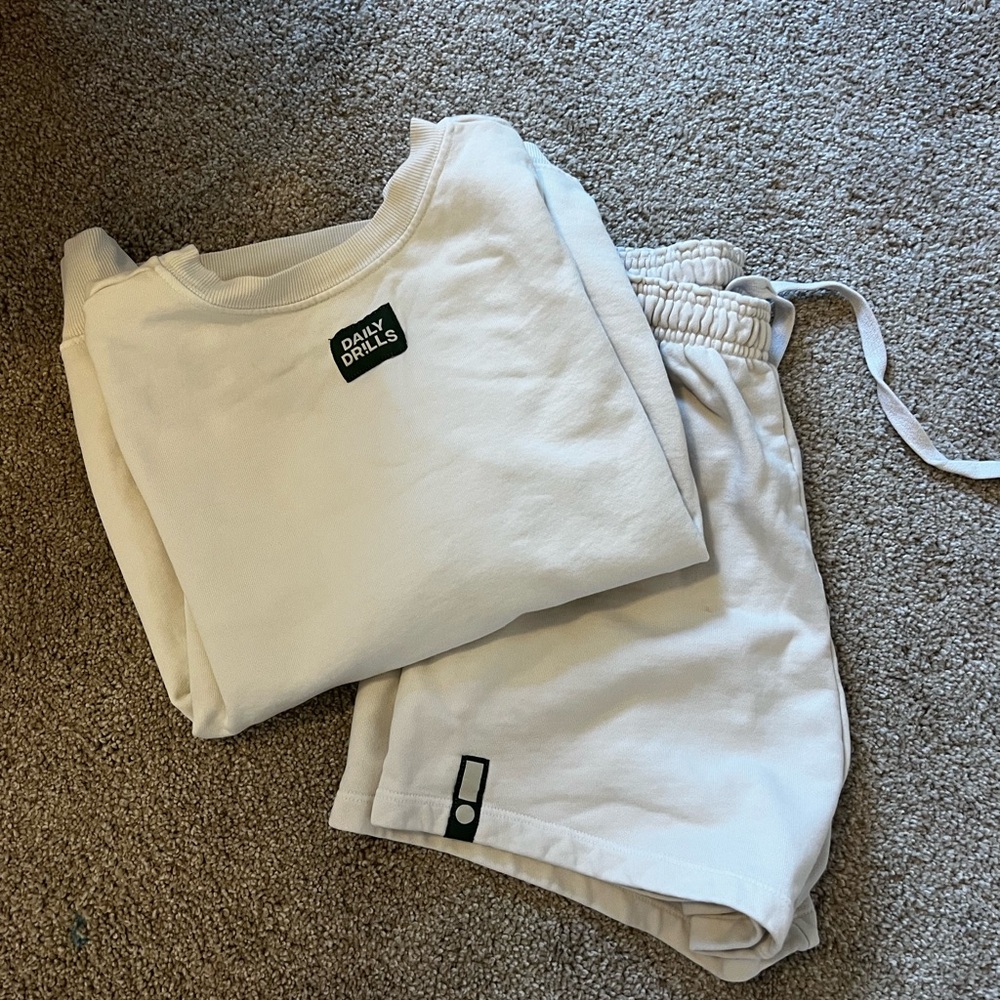 Daily Drills Off-White Lounge Set